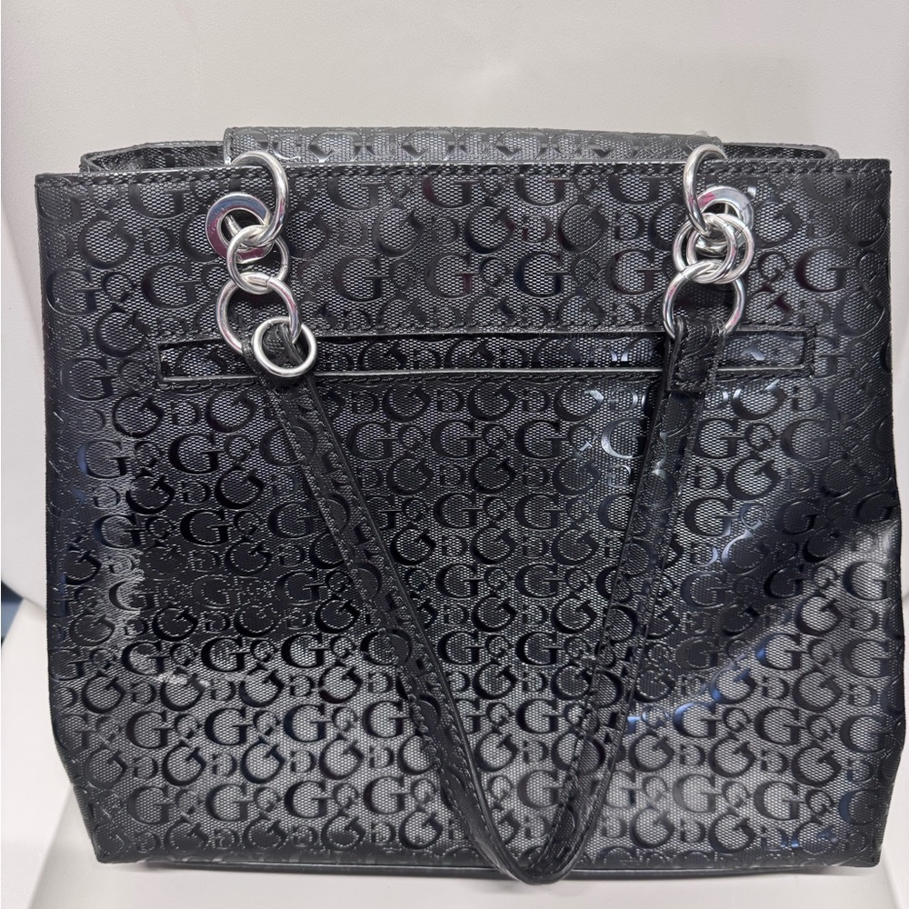 Guess Black Monogram Tote Bag - Picture 13 of 17